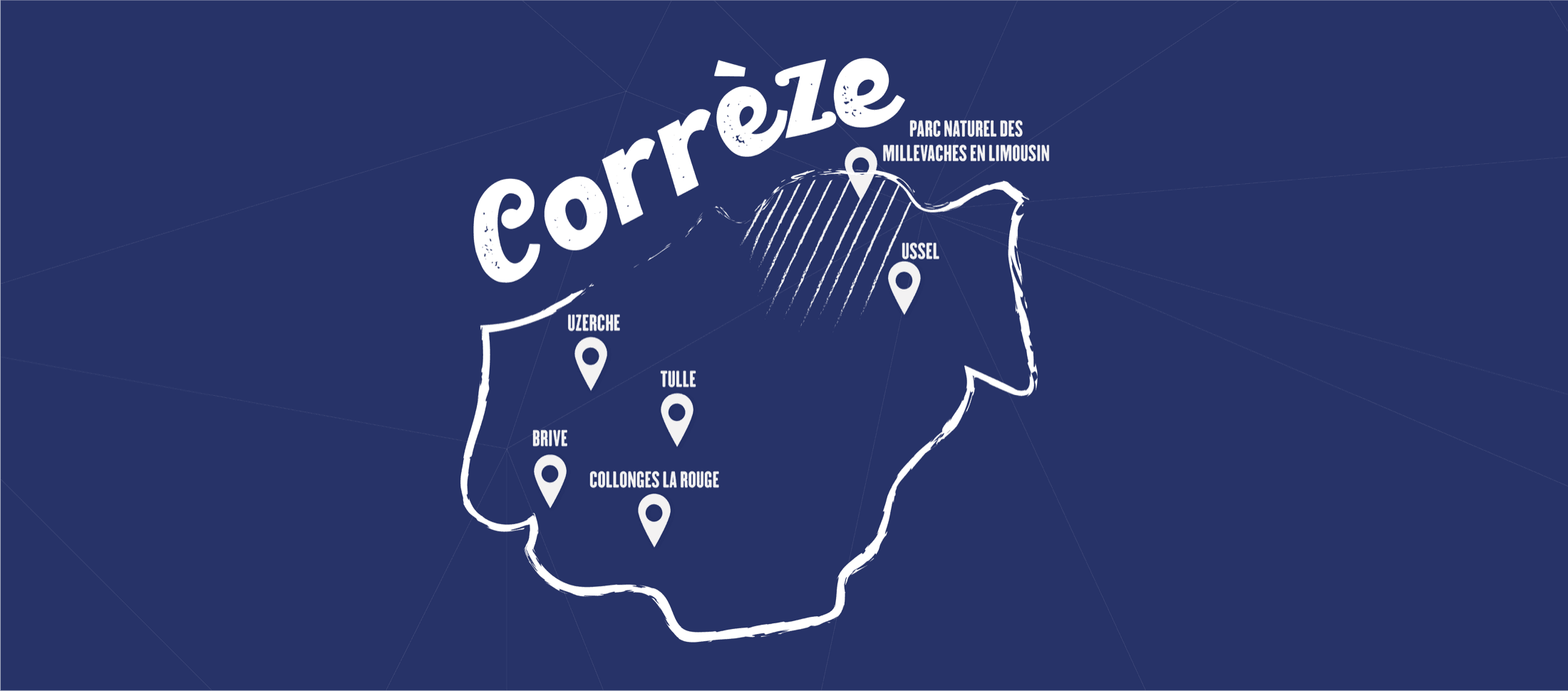 Carte des lieux à découvrir : Corrèze